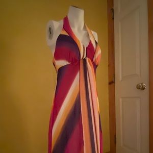 Sangria size 6 multicolor halter dress